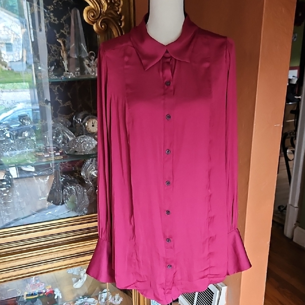 NWT Free People Lala Silky Blouse